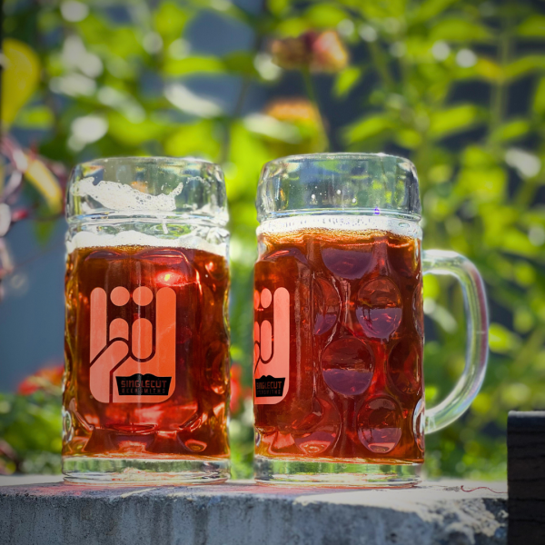two beer steins